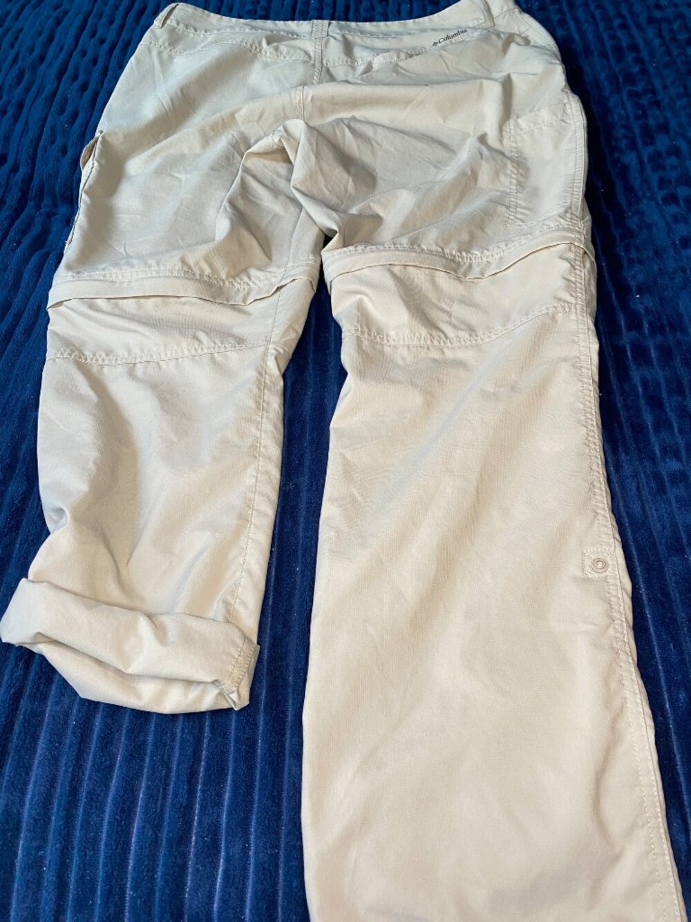 2 Pr: Columbia Utilitarian Hiking, Fishing, Sport Pants Sz: 14 Sage Green, Tan - Picture 7 of 7